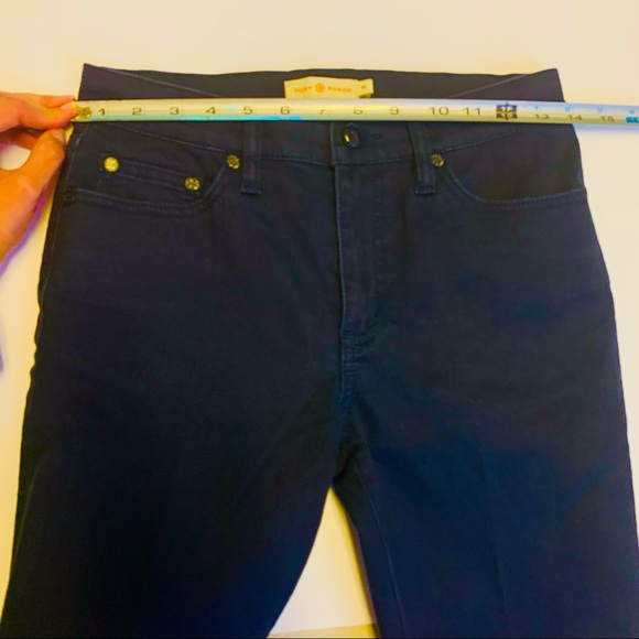 Tory Burch Skinny Jean Navy Blue Stretchy High Rise Pants Women 25 Size 2 - Picture 9 of 10